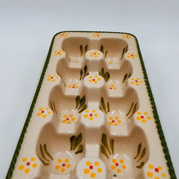 Temp-tations By Tara Old World Green 12-Count Fresh Egg Tray 13 Inch Storage - Picture 5 of 11